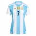 Argentinien Rodrigo De Paul #7 Fußballbekleidung Heimtrikot Damen Copa America 2024 Kurzarm